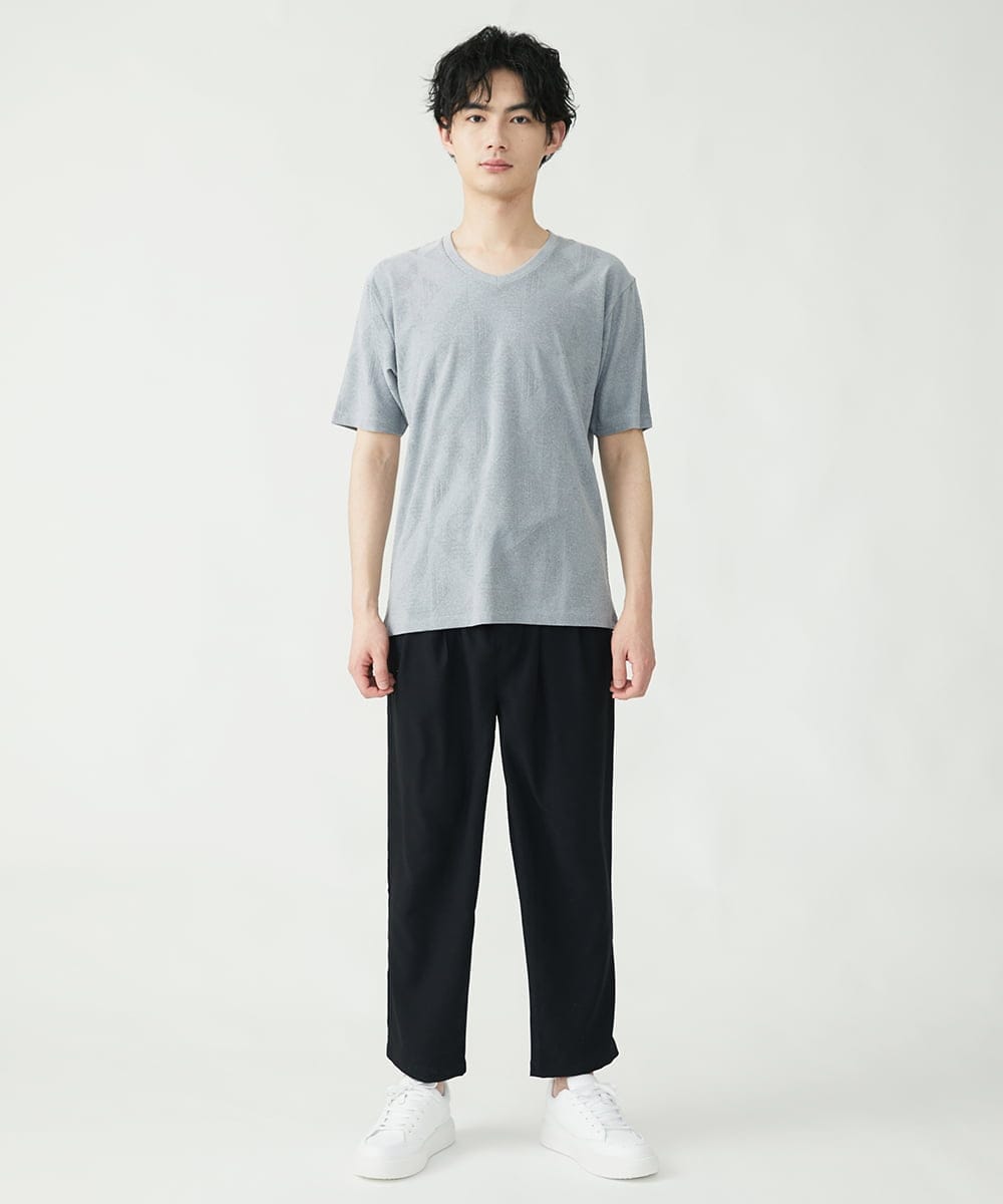 MKKGS51059 MK MICHEL KLEIN HOMME(MKミッシェルクランオム) ジャガードカットソー グレー(92)