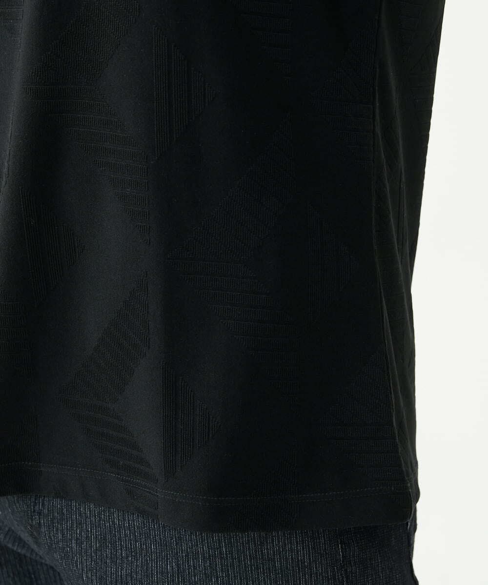 MKKGS51059 MK MICHEL KLEIN HOMME(MKミッシェルクランオム) ジャガードカットソー ブラック(94)
