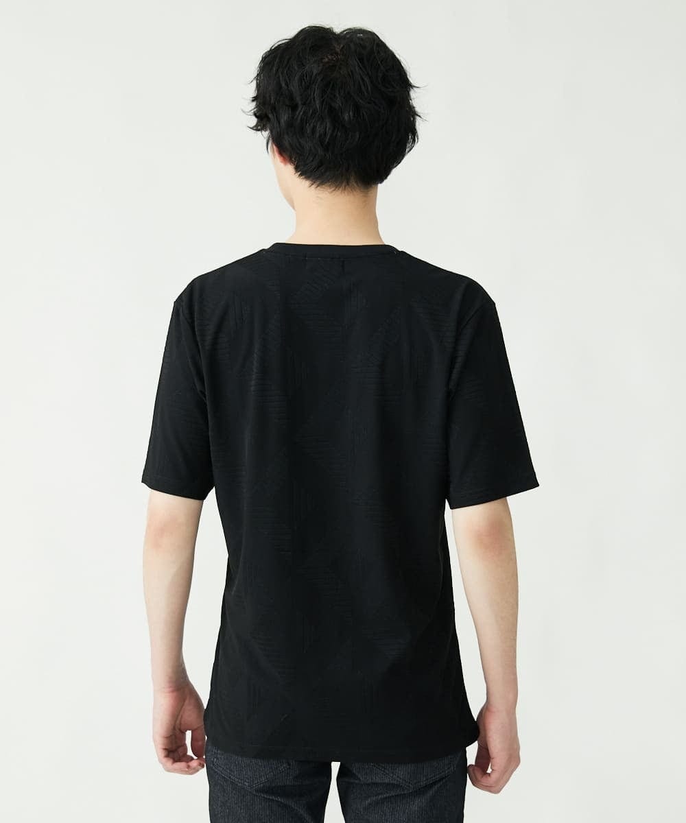 MKKGS51059 MK MICHEL KLEIN HOMME(MKミッシェルクランオム) ジャガードカットソー ブラック(94)
