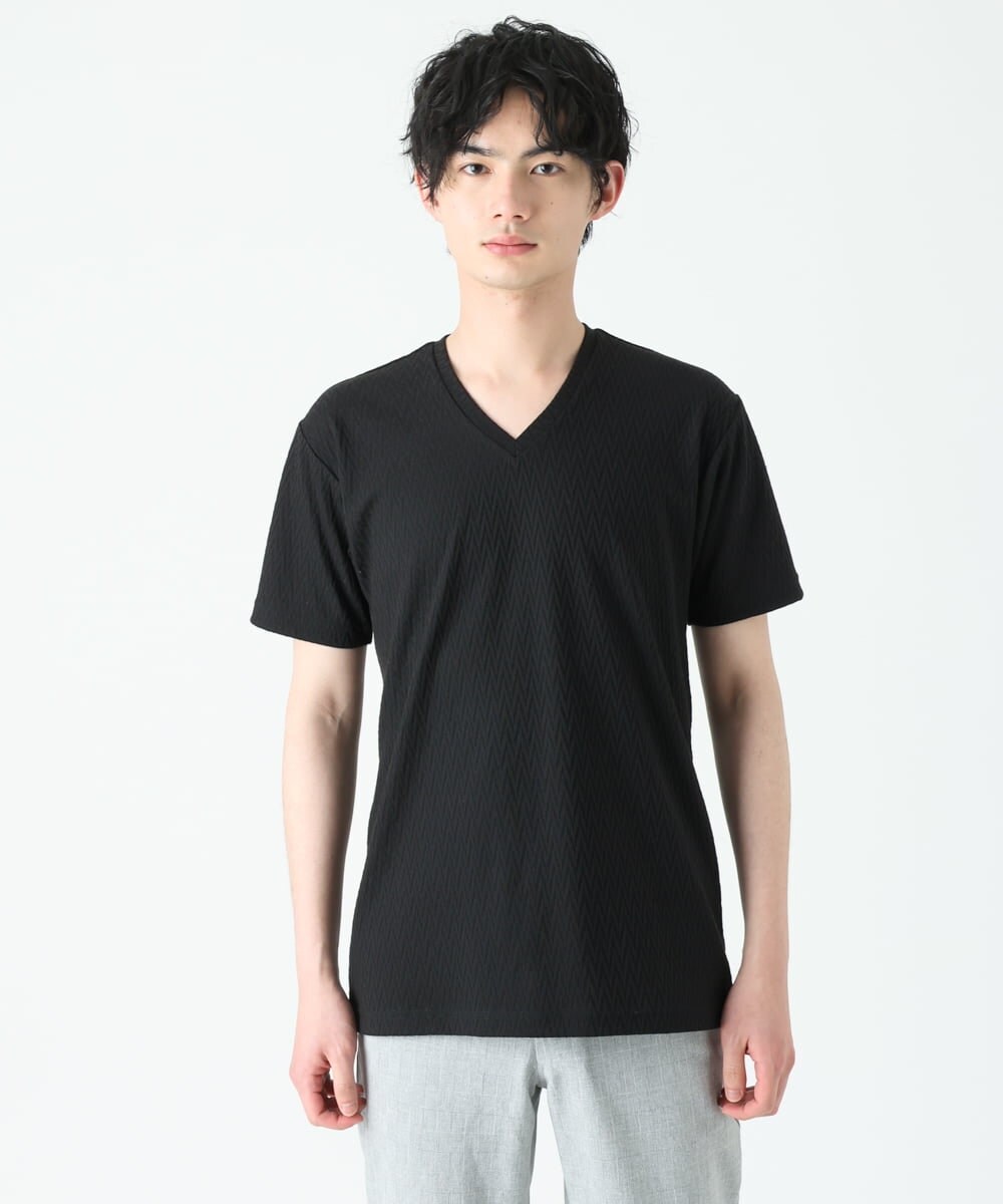 MKKGS52059 MK MICHEL KLEIN HOMME(MKミッシェルクランオム) リンクスカットソー ブラック(94)