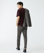 MKKGS56059 MK MICHEL KLEIN HOMME(MKミッシェルクランオム) ブランドベーシック / テレコVネックカットソー パープル