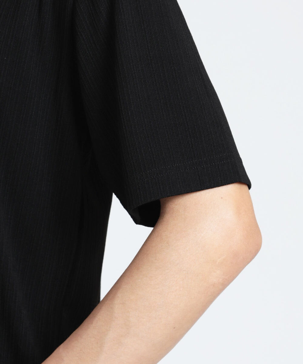MKKGS56059 MK MICHEL KLEIN HOMME(MKミッシェルクランオム) ブランドベーシック / テレコVネックカットソー ブラック