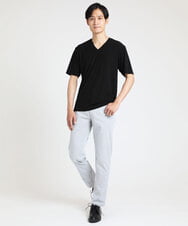 MKKGS56059 MK MICHEL KLEIN HOMME(MKミッシェルクランオム) ブランドベーシック / テレコVネックカットソー ブラック