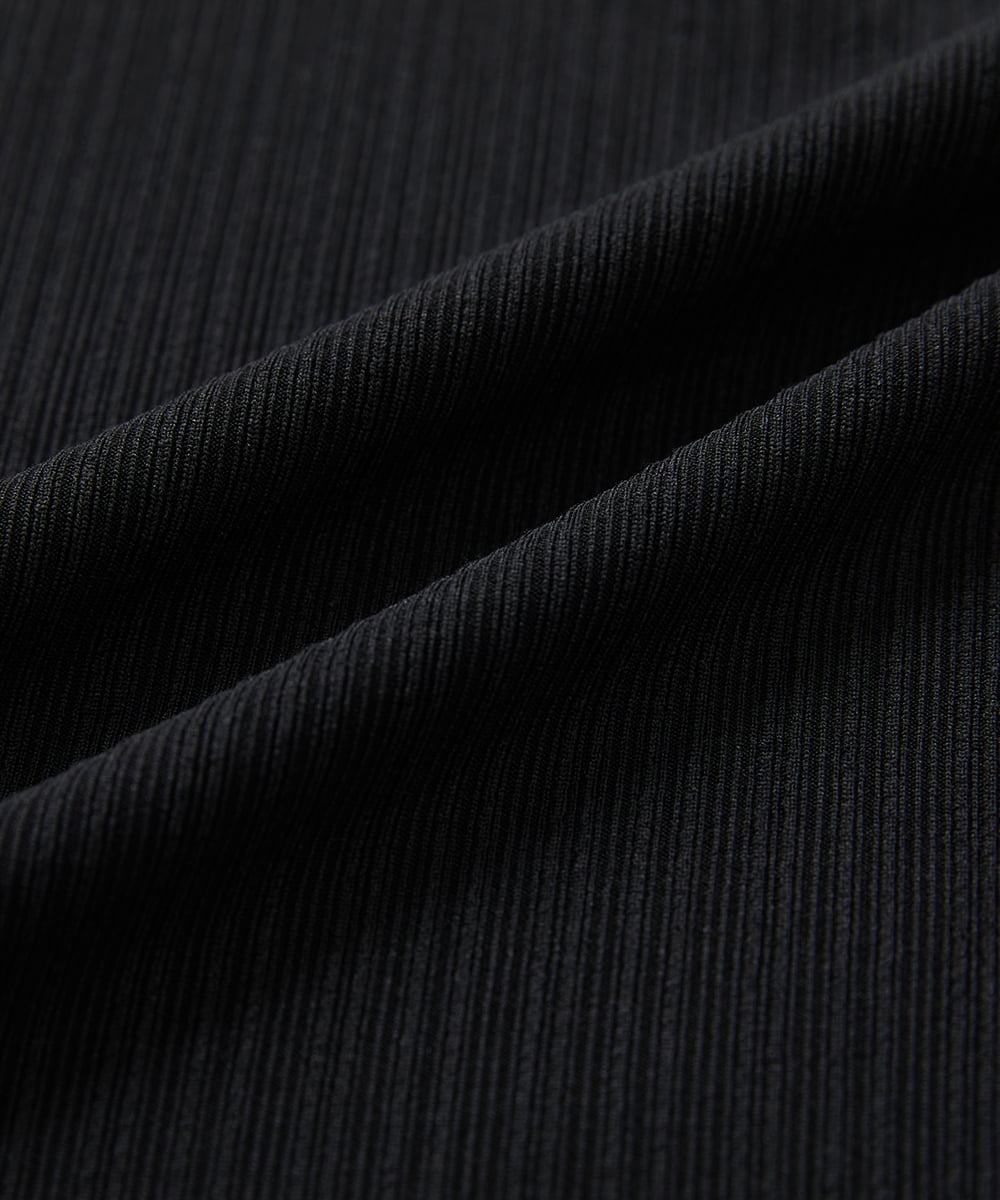 MKKGS56059 MK MICHEL KLEIN HOMME(MKミッシェルクランオム) ブランドベーシック / テレコVネックカットソー ブラック