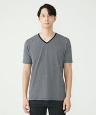 MKKGS57069 MK MICHEL KLEIN HOMME(MKミッシェルクランオム) カットソー / サッカーストライプジャージ ネイビー(57)