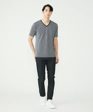 MKKGS57069 MK MICHEL KLEIN HOMME(MKミッシェルクランオム) カットソー / サッカーストライプジャージ ネイビー(57)