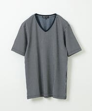MKKGS57069 MK MICHEL KLEIN HOMME(MKミッシェルクランオム) カットソー / サッカーストライプジャージ ネイビー(57)