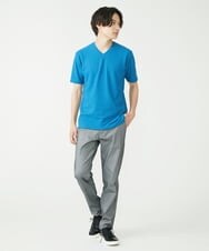 MKKGS66059 MK MICHEL KLEIN HOMME(MKミッシェルクランオム) へリンボンリンクスカットソー ライトブルー(53)