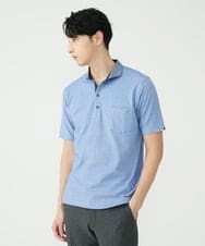 MKKGS67090 MK MICHEL KLEIN HOMME(MKミッシェルクランオム) ポロシャツ / メランジカノコジャージ ブルー(55)