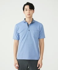 MKKGS67090 MK MICHEL KLEIN HOMME(MKミッシェルクランオム) ポロシャツ / メランジカノコジャージ ブルー(55)