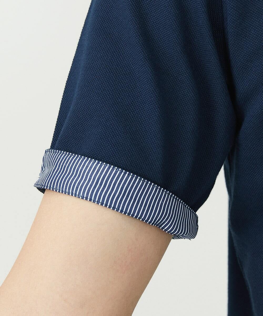 MKKGS67090 MK MICHEL KLEIN HOMME(MKミッシェルクランオム) ポロシャツ / メランジカノコジャージ ネイビー(57)