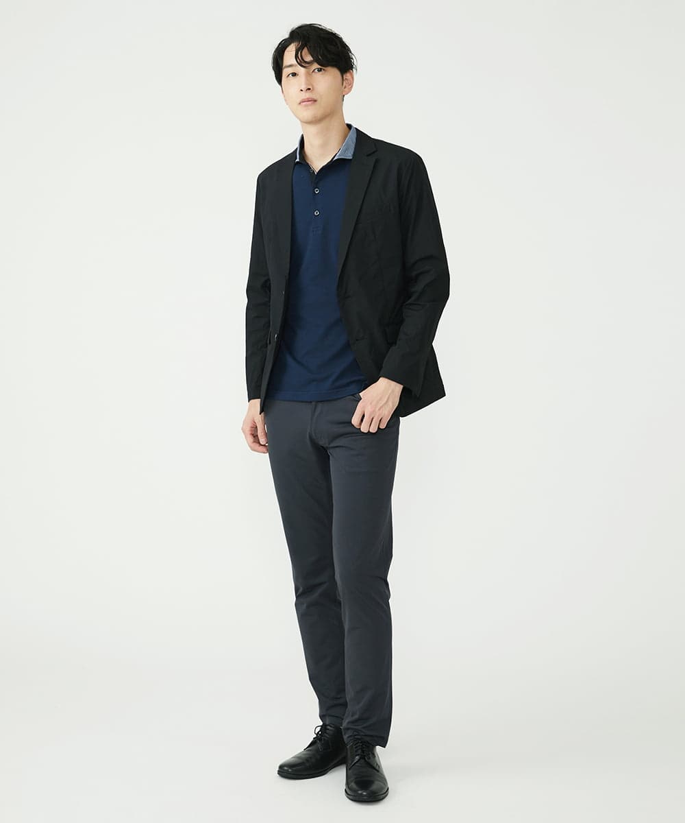 MKKGS67090 MK MICHEL KLEIN HOMME(MKミッシェルクランオム) ポロシャツ / メランジカノコジャージ ネイビー(57)