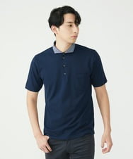 MKKGS67090 MK MICHEL KLEIN HOMME(MKミッシェルクランオム) ポロシャツ / メランジカノコジャージ ネイビー(57)