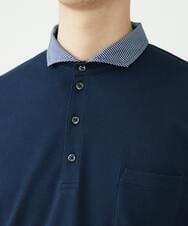 MKKGS67090 MK MICHEL KLEIN HOMME(MKミッシェルクランオム) ポロシャツ / メランジカノコジャージ ネイビー(57)