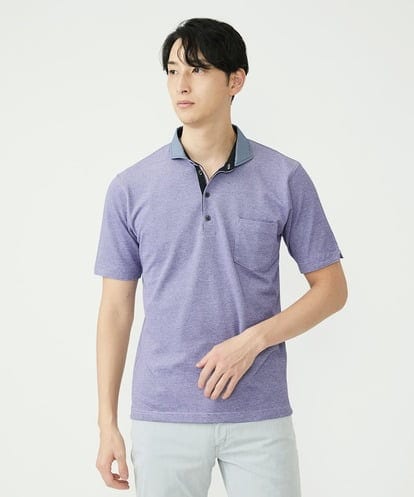 MKKGS67090 MK MICHEL KLEIN HOMME ポロシャツ / メランジカノコジャージ
