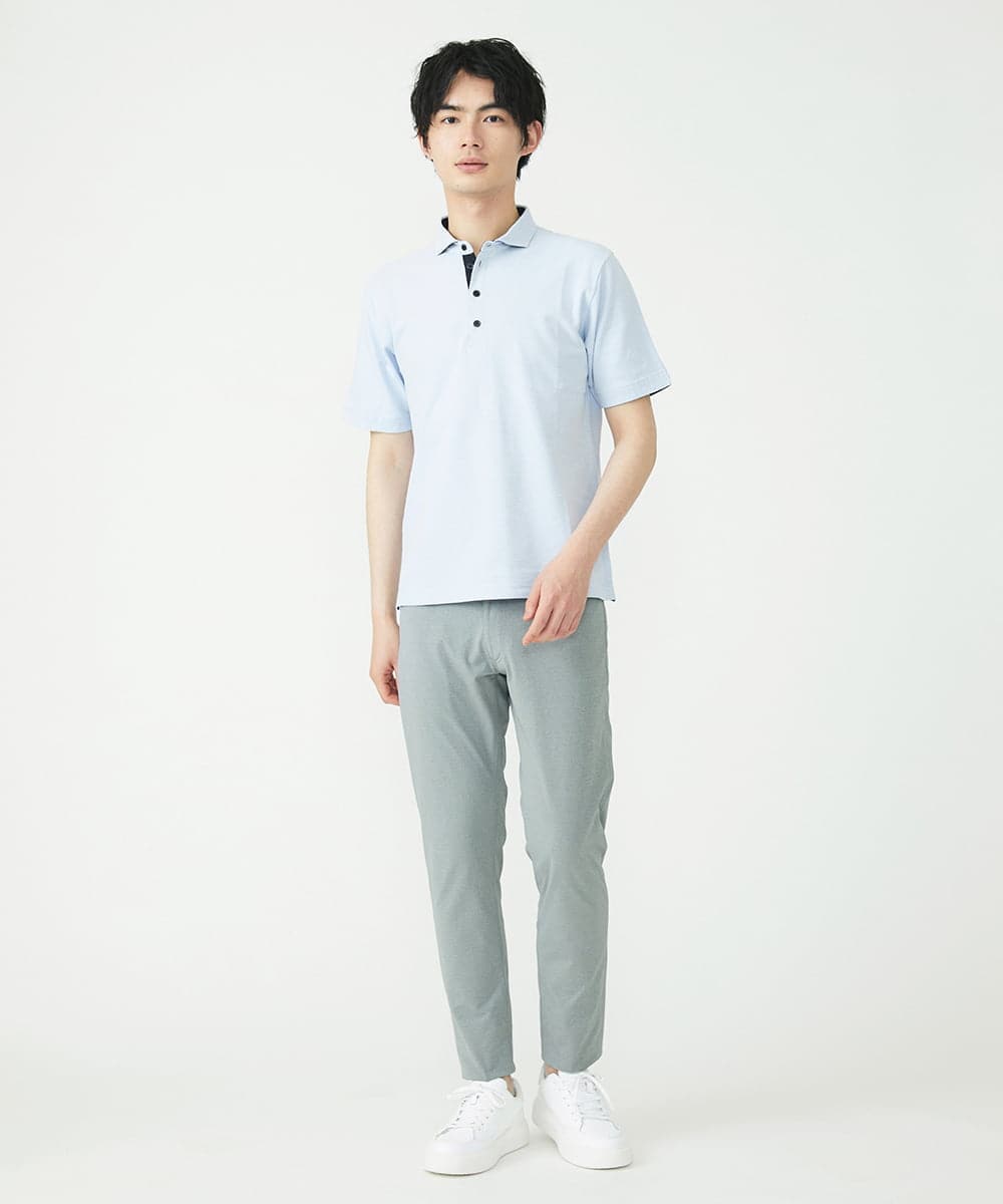 MKKGS69110 MK MICHEL KLEIN HOMME(MKミッシェルクランオム) ポロシャツ / COOLMAXハニカム ライトブルー(50)