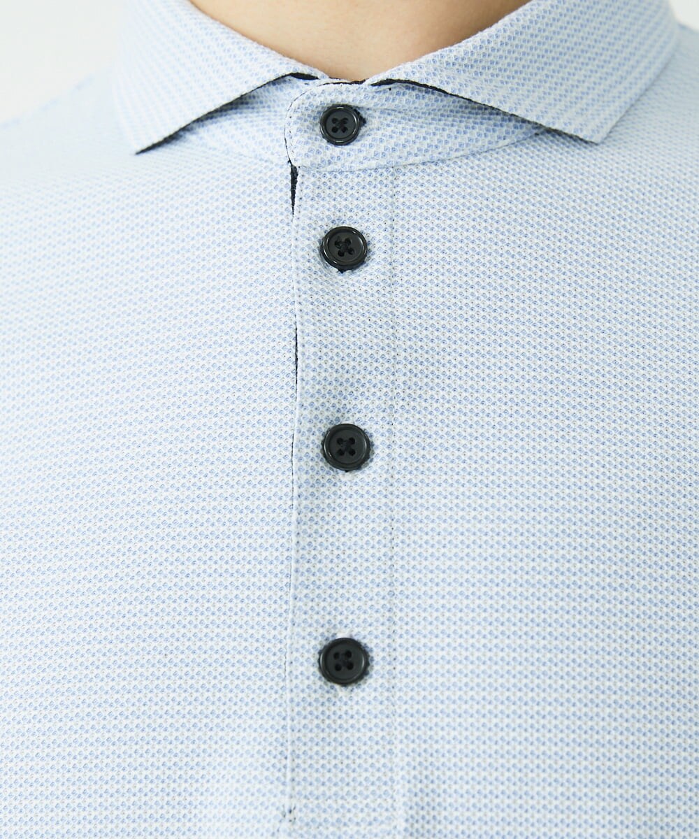 MKKGS69110 MK MICHEL KLEIN HOMME(MKミッシェルクランオム) ポロシャツ / COOLMAXハニカム ライトブルー(50)