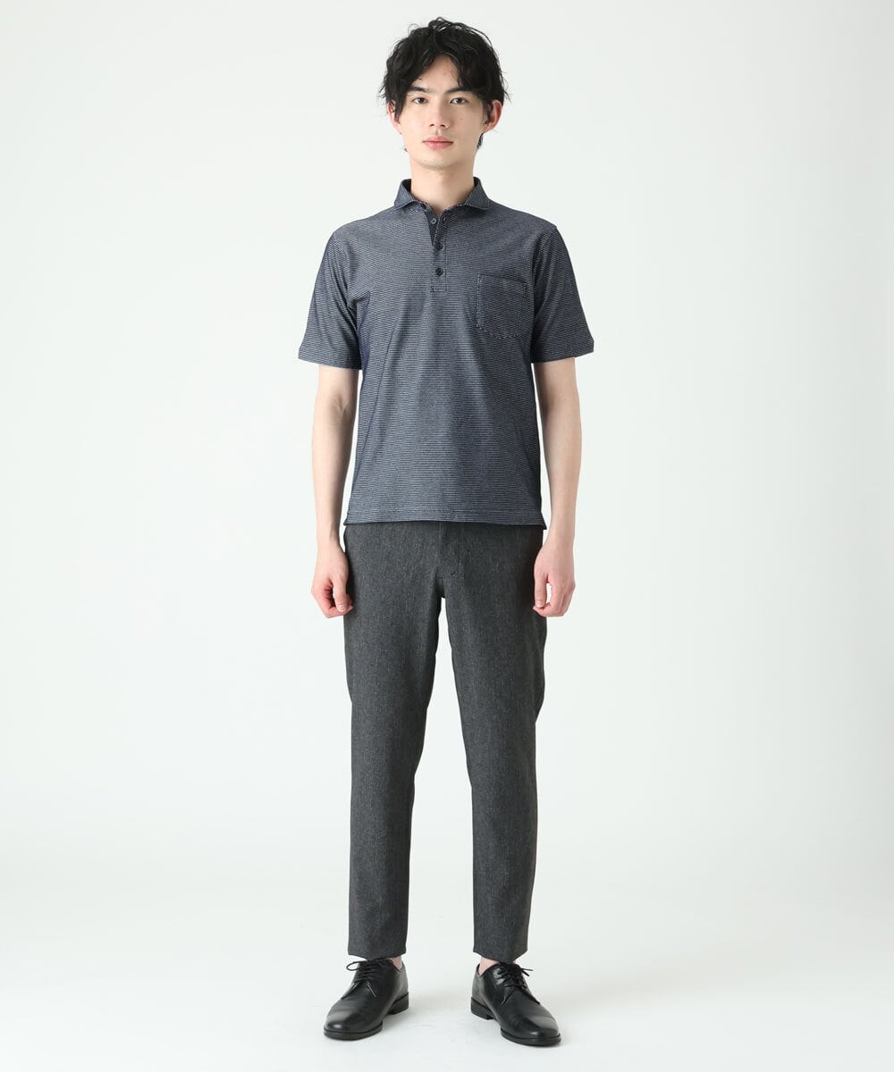 MKKGS69110 MK MICHEL KLEIN HOMME(MKミッシェルクランオム) ポロシャツ / COOLMAXハニカム ネイビー(57)