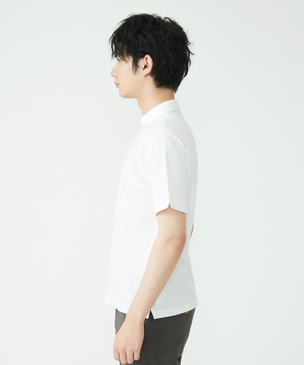 MKKGS69110 MK MICHEL KLEIN HOMME(MKミッシェルクランオム) ポロシャツ / COOLMAXハニカム ホワイト(90)