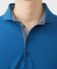 MKKGS70080 MK MICHEL KLEIN HOMME(MKミッシェルクランオム) 【WEB限定】クールメランジカノコポロシャツ ブルー(50)