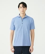 MKKGS70080 MK MICHEL KLEIN HOMME(MKミッシェルクランオム) 【WEB限定】クールメランジカノコポロシャツ ライトブルー(55)
