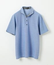 MKKGS70080 MK MICHEL KLEIN HOMME(MKミッシェルクランオム) 【WEB限定】クールメランジカノコポロシャツ ライトブルー(55)