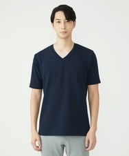 MKKGU02063 MK MICHEL KLEIN HOMME(MKミッシェルクランオム) バロックへリンボンカットソー ネイビー(57)