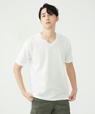 MKKGU02063 MK MICHEL KLEIN HOMME(MKミッシェルクランオム) バロックへリンボンカットソー ホワイト(90)