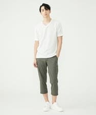 MKKGU02063 MK MICHEL KLEIN HOMME(MKミッシェルクランオム) バロックへリンボンカットソー ホワイト(90)