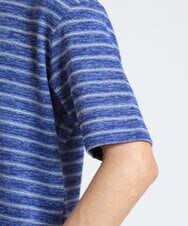 MKKGU09059 MK MICHEL KLEIN HOMME(MKミッシェルクランオム) クラッシュボーダーカットソー ブルー(55)