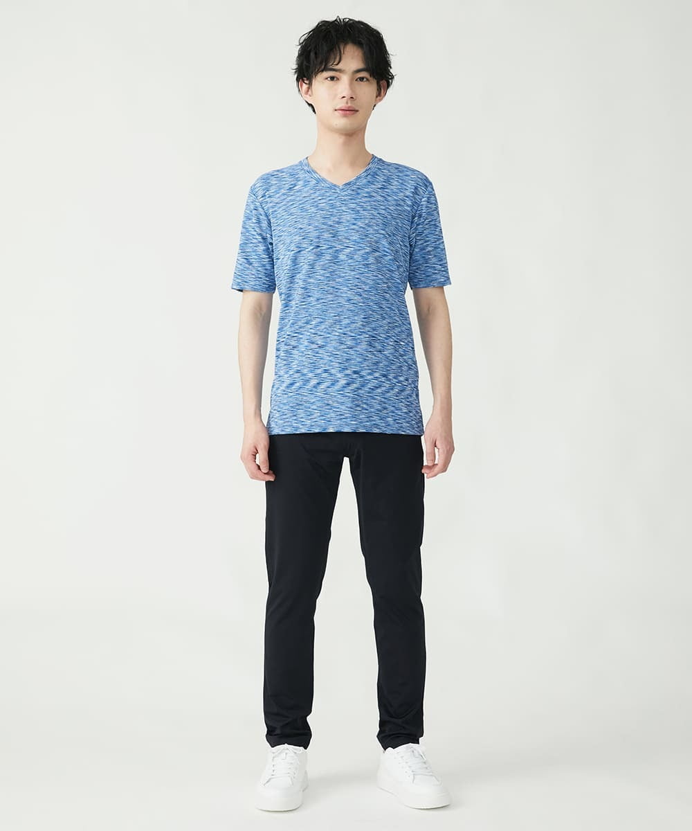 MKKGU11059 MK MICHEL KLEIN HOMME(MKミッシェルクランオム) リップルウェーブカットソー ブルー(55)