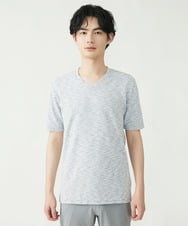 MKKGU11059 MK MICHEL KLEIN HOMME(MKミッシェルクランオム) リップルウェーブカットソー ライトグレー(91)