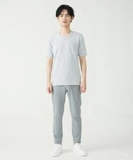 MKKGU11059 MK MICHEL KLEIN HOMME(MKミッシェルクランオム) リップルウェーブカットソー ライトグレー(91)