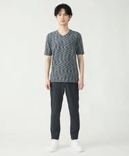 MKKGU11059 MK MICHEL KLEIN HOMME(MKミッシェルクランオム) リップルウェーブカットソー ブラック(94)