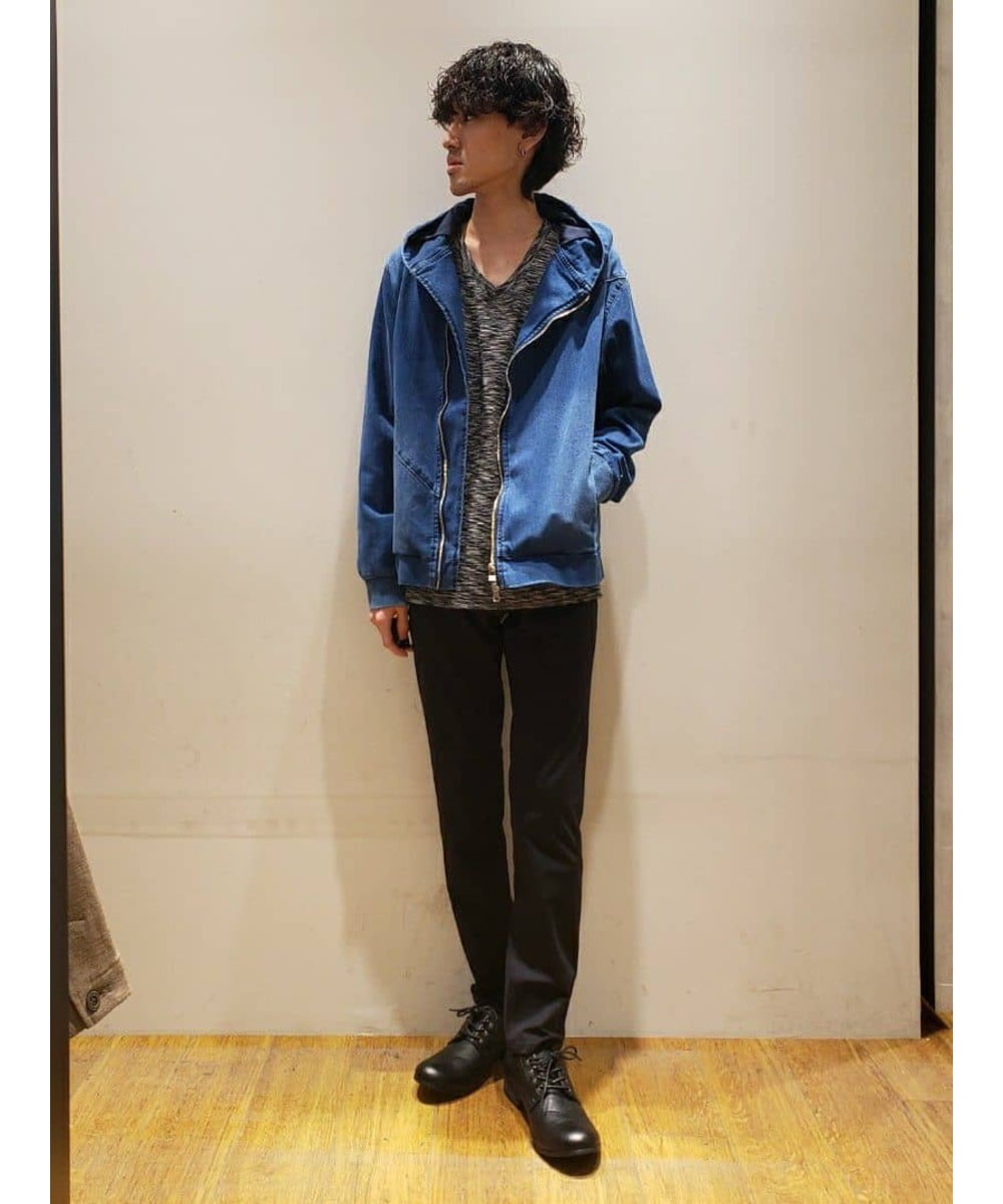 MKKGU11059 MK MICHEL KLEIN HOMME(MKミッシェルクランオム) リップルウェーブカットソー ブラック(94)
