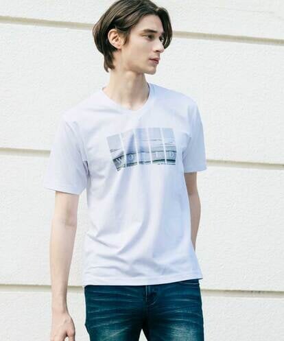 MKKGU13063 MK MICHEL KLEIN HOMME 『レッドカップキャンペーン』プリントカットソー
