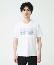 MKKGU13063 MK MICHEL KLEIN HOMME(MKミッシェルクランオム) 『レッドカップキャンペーン』プリントカットソー ホワイト(90)