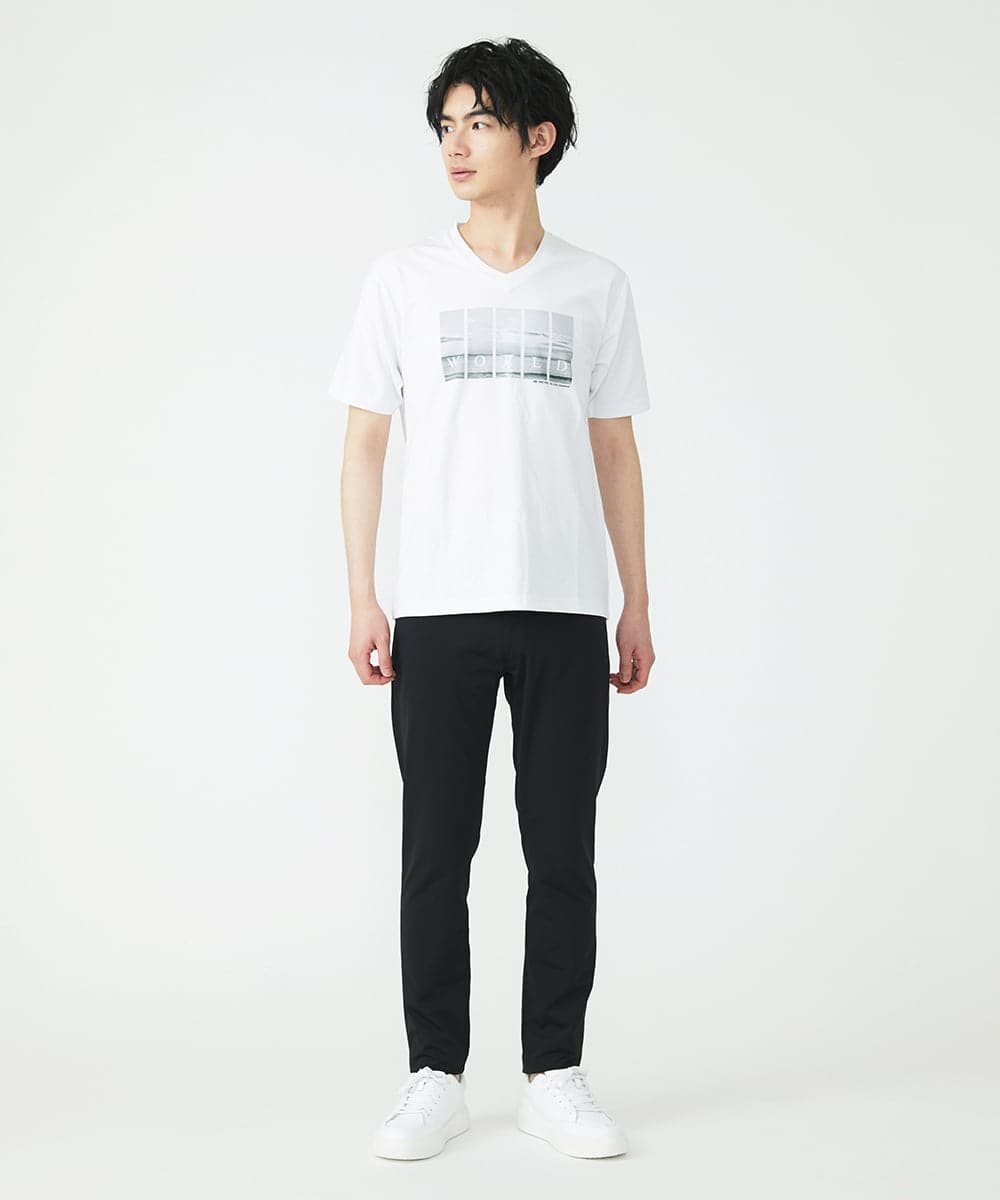 MKKGU13063 MK MICHEL KLEIN HOMME(MKミッシェルクランオム) 『レッドカップキャンペーン』プリントカットソー ホワイト(90)