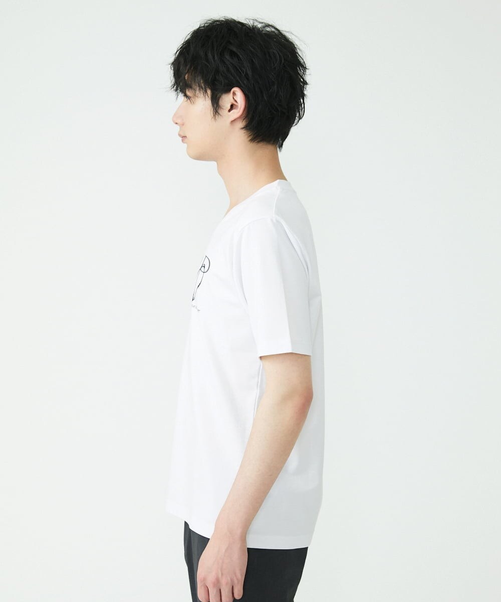 MKKGU13063 MK MICHEL KLEIN HOMME(MKミッシェルクランオム) 『レッドカップキャンペーン』プリントカットソー ライトグレー(91)
