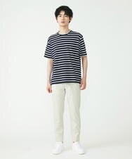 MKKGU14063 MK MICHEL KLEIN HOMME(MKミッシェルクランオム) 『レッドカップキャンペーン』ボーダーカットソー ネイビー(57)