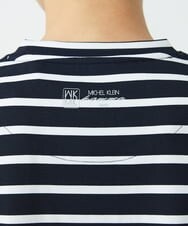 MKKGU14063 MK MICHEL KLEIN HOMME(MKミッシェルクランオム) 『レッドカップキャンペーン』ボーダーカットソー ネイビー(57)