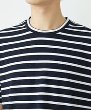 MKKGU14063 MK MICHEL KLEIN HOMME(MKミッシェルクランオム) 『レッドカップキャンペーン』ボーダーカットソー ネイビー(57)