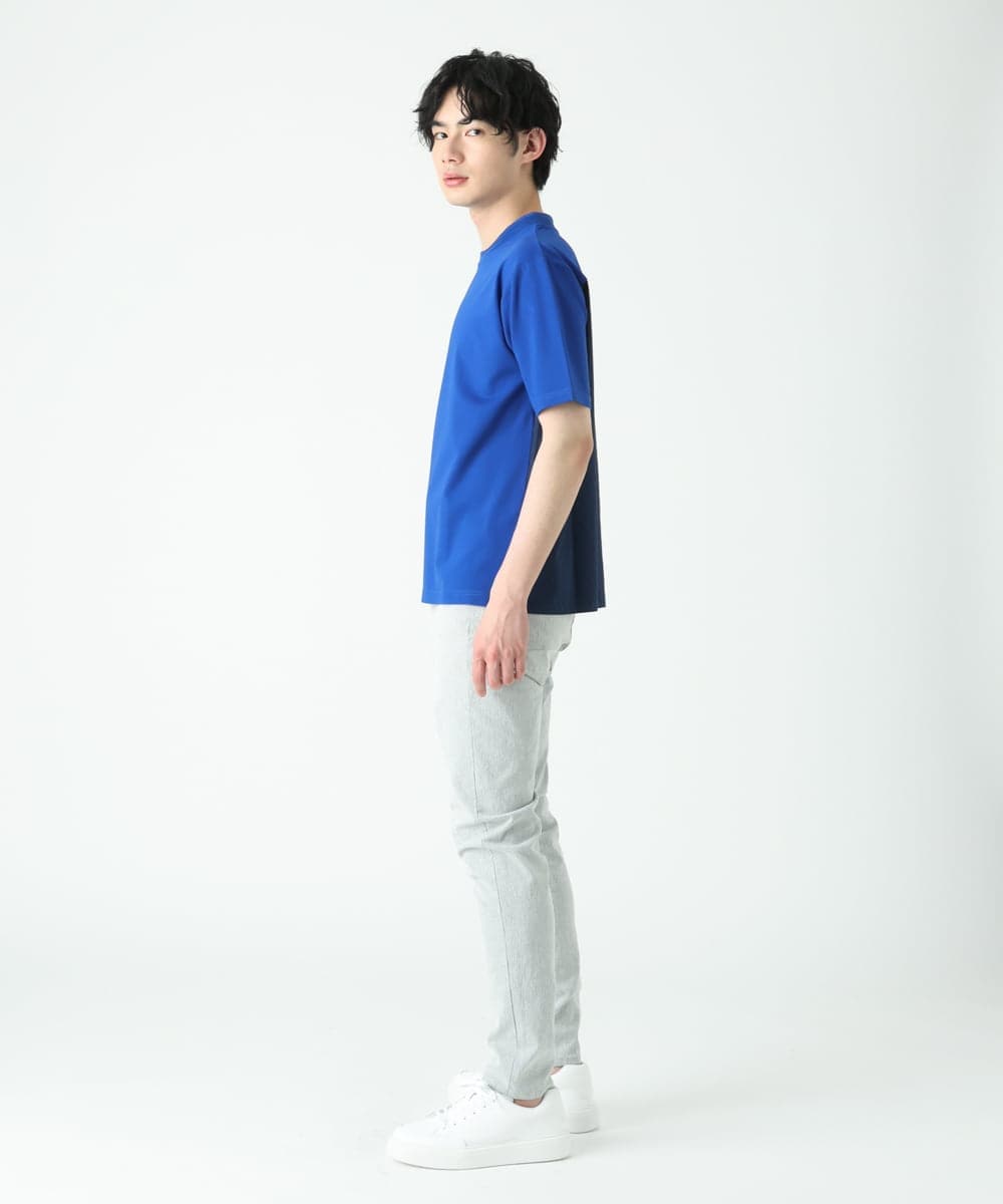 MKKGU15079 MK MICHEL KLEIN HOMME(MKミッシェルクランオム) ドッキングカットソー ブルー(55)