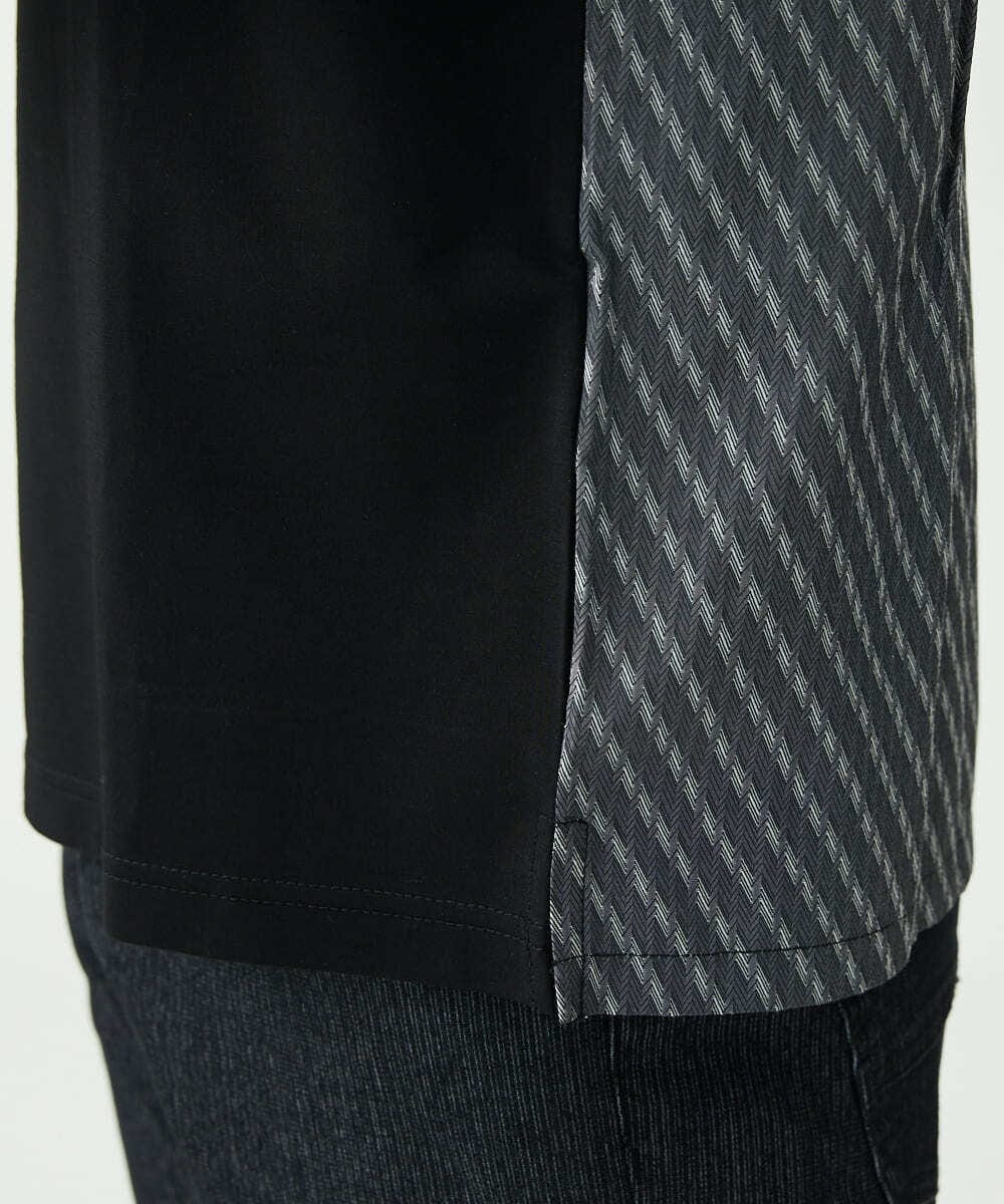 MKKGU15079 MK MICHEL KLEIN HOMME(MKミッシェルクランオム) ドッキングカットソー ブラック(94)
