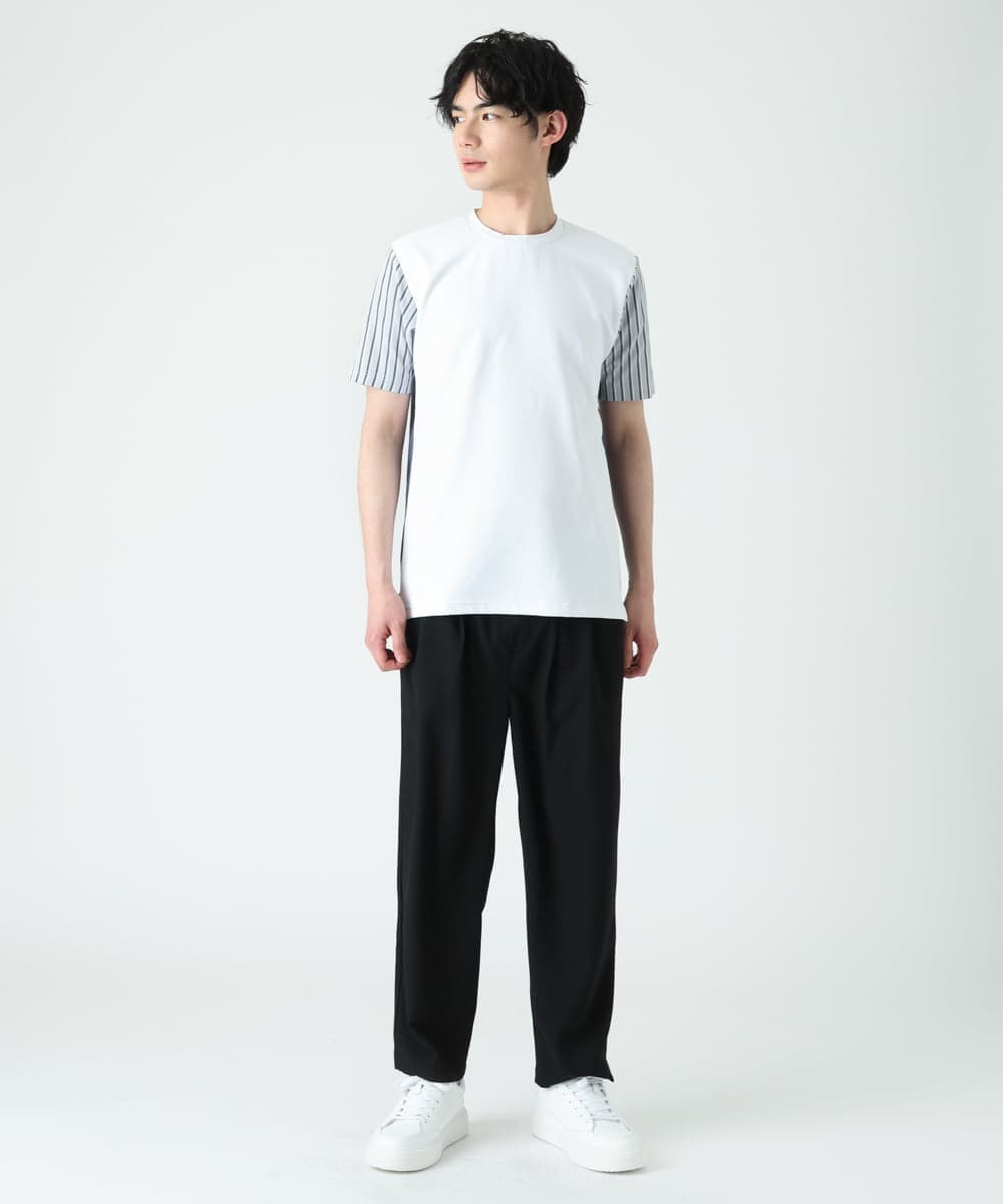 MKKGU18069 MK MICHEL KLEIN HOMME(MKミッシェルクランオム) ドッキングカットソー ホワイト(90)