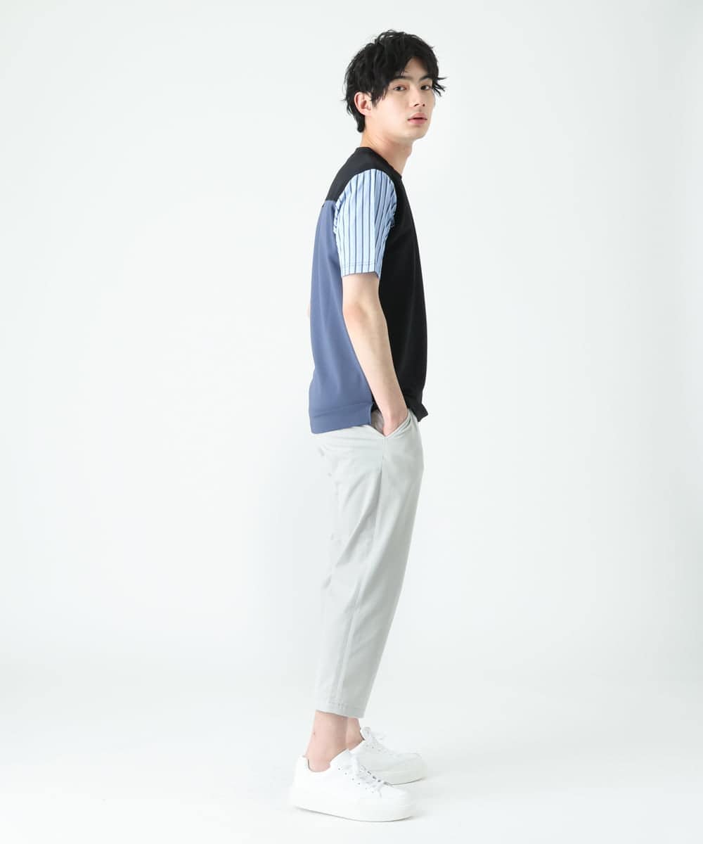 MKKGU18069 MK MICHEL KLEIN HOMME(MKミッシェルクランオム) ドッキングカットソー ブラック(94)