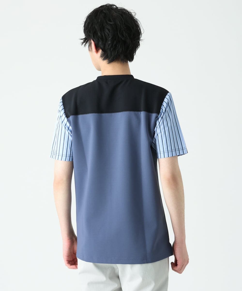 MKKGU18069 MK MICHEL KLEIN HOMME(MKミッシェルクランオム) ドッキングカットソー ブラック(94)