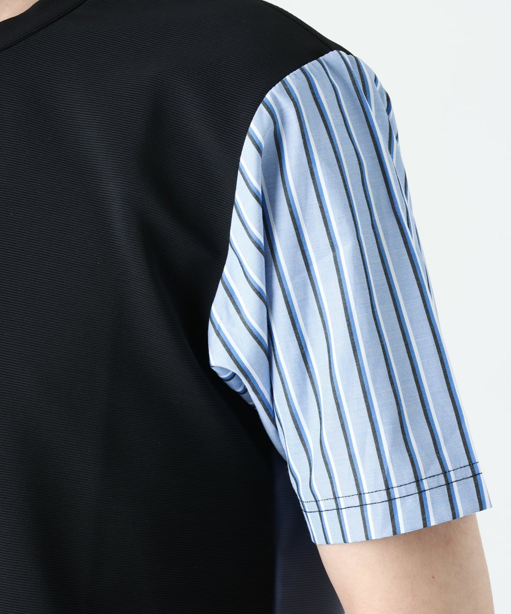 MKKGU18069 MK MICHEL KLEIN HOMME(MKミッシェルクランオム) ドッキングカットソー ブラック(94)