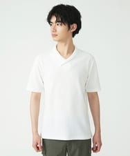 MKKGU19079 MK MICHEL KLEIN HOMME(MKミッシェルクランオム) ショールカラーカットソー ホワイト(90)