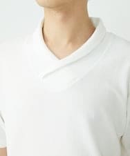 MKKGU19079 MK MICHEL KLEIN HOMME(MKミッシェルクランオム) ショールカラーカットソー ホワイト(90)